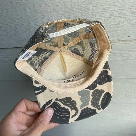 Vintage Ducks Unlimited Hunting Camo Hat Cap - Picture 3 of 15